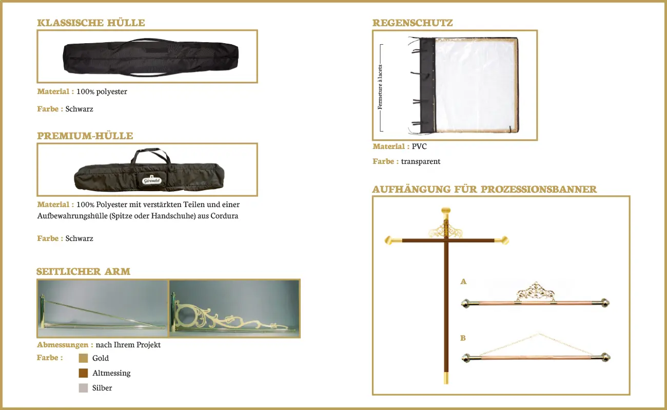 Hüllen und aufhängungen